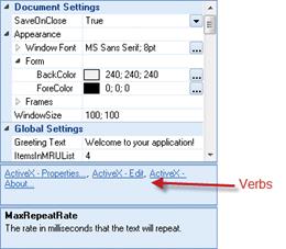 .NET style Verb Panel