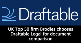 UK Top 50 firm Brodies chooses Draftable Legal for document comparison